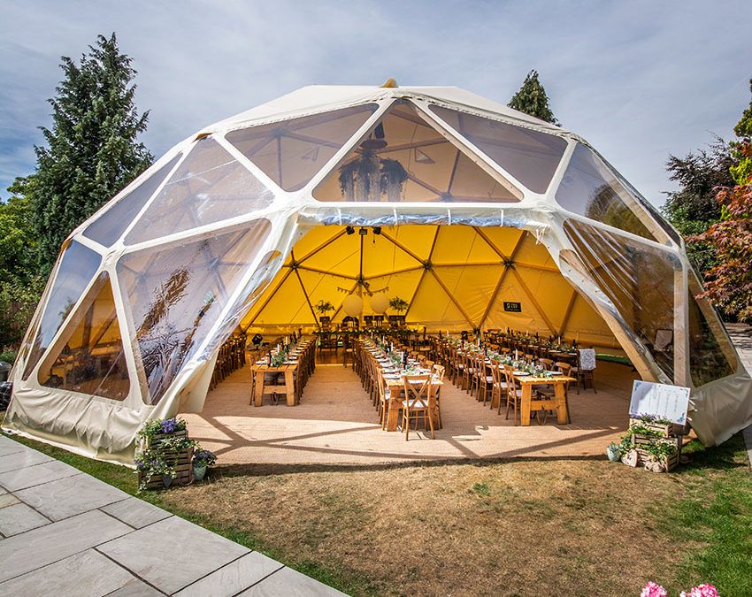 Dome tent protects against bad weather while letting in the fresh
